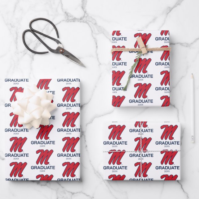 University of Mississippi | Script M Wrapping Paper Sheets (Front)