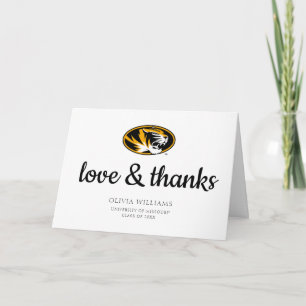 University of Missouri   Thank You Graduation Card