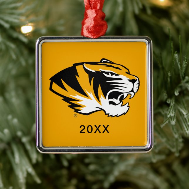 University of Missouri Tiger | Add Year Metal Ornament (Tree)
