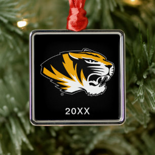 University of Missouri Tiger   Add Year Metal Ornament