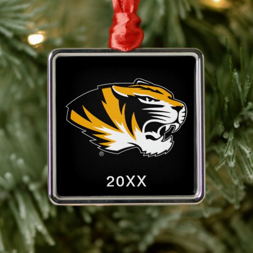 University of Missouri Tiger  Add Year Metal Ornament