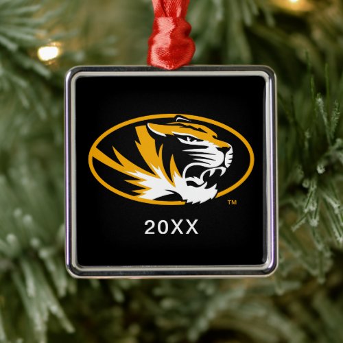 University of Missouri Tiger  Add Year Metal Ornament