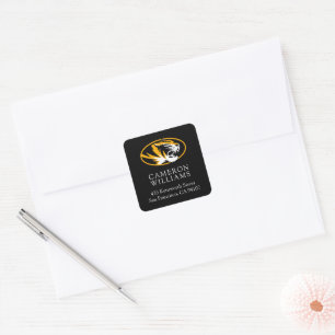 University of Missouri Tiger   Add Your Address Square Sticker
