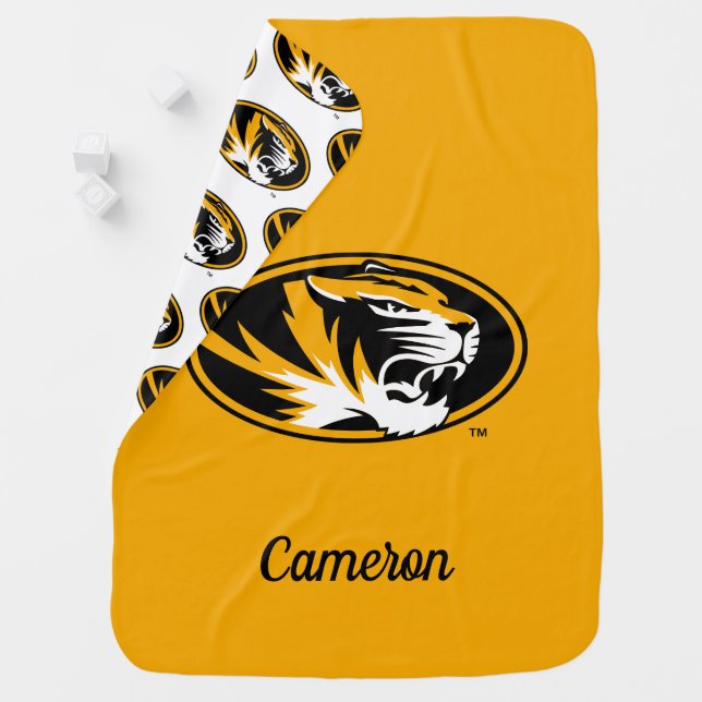 University of Missouri Tiger | Add Your Name Baby Blanket (In Situ)