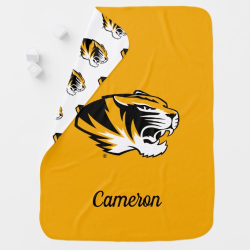 University of Missouri Tiger  Add Your Name Baby Blanket