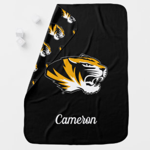 University of Missouri Tiger   Add Your Name Baby Blanket