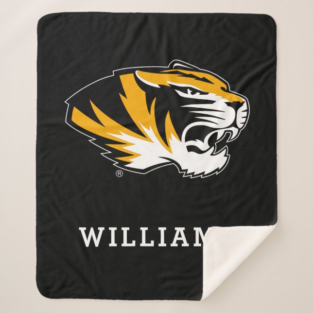 University of Missouri Tiger | Add Your Name Sherpa Blanket (Front)