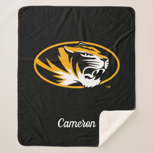 University of Missouri Tiger  Add Your Name Sherpa Blanket
