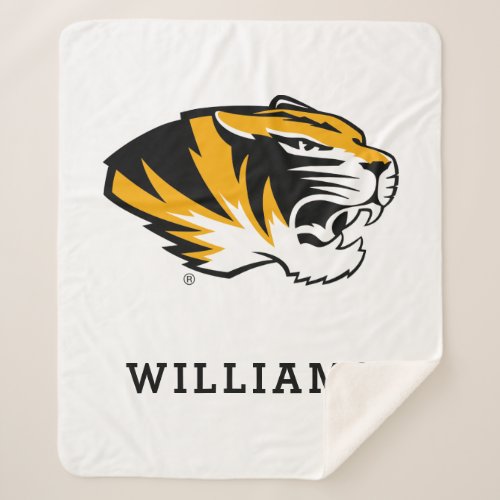 University of Missouri Tiger  Add Your Name Sherpa Blanket