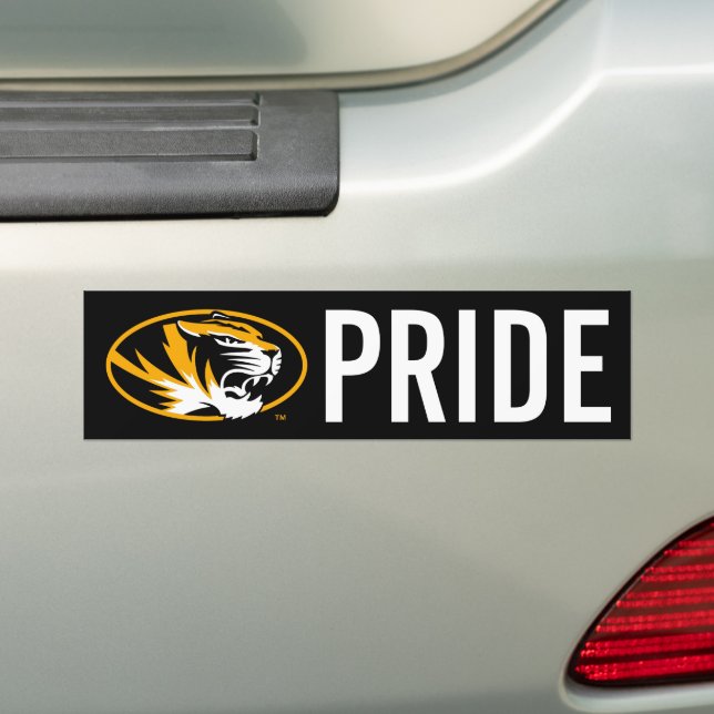 University of Missouri Tiger Bumper Sticker (On Car)