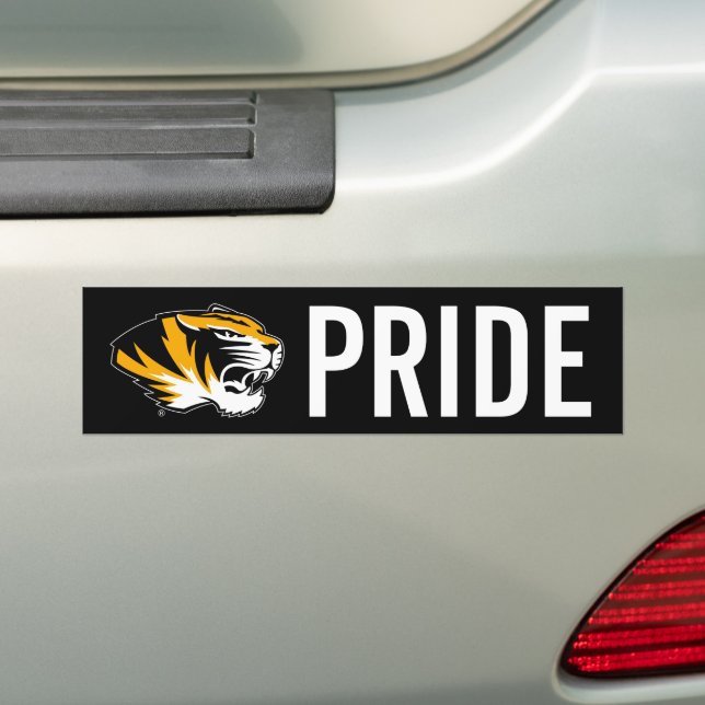 University of Missouri Tiger Bumper Sticker (On Car)
