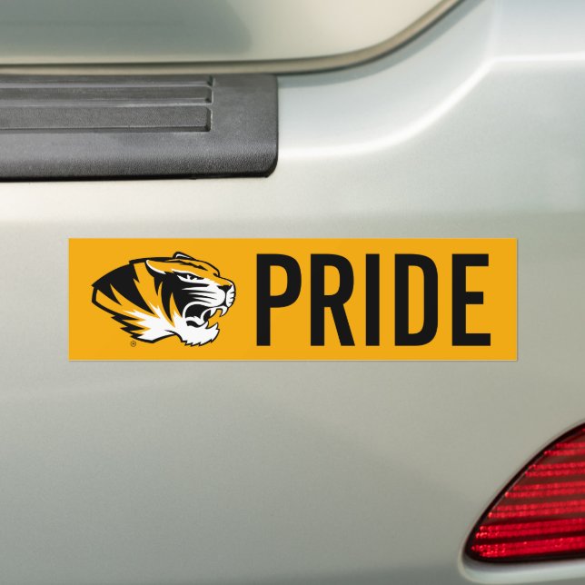 University of Missouri Tiger Bumper Sticker (On Car)
