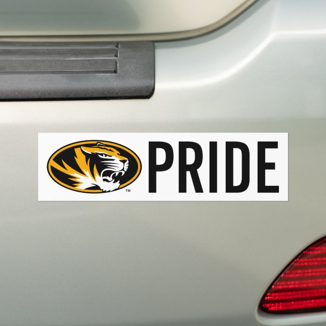 University of Missouri Tiger Bumper Sticker (On Car)