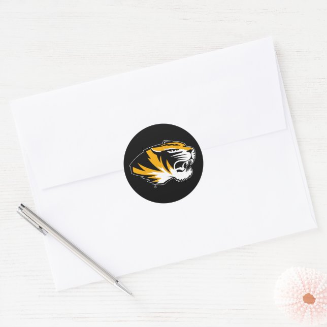University of Missouri Tiger Classic Round Sticker (Envelope)