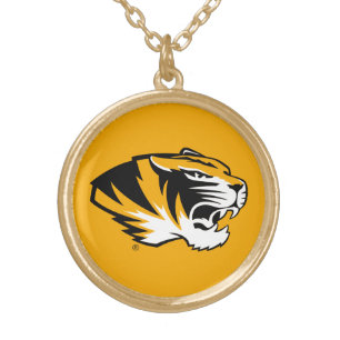 University of Missouri Tiger Gold Plated Necklace