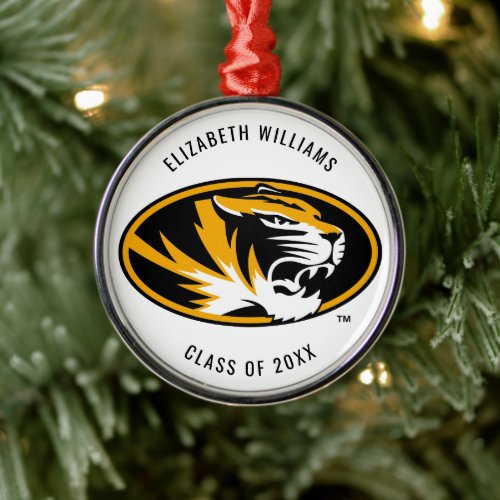 University of Missouri Tiger  Graduation Metal Ornament