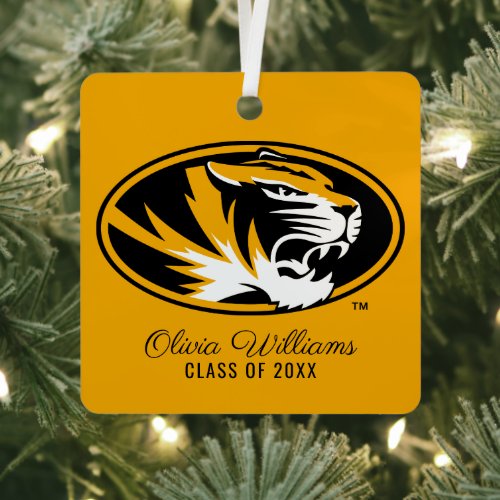 University of Missouri Tiger  Graduation Metal Ornament