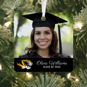 University of Missouri Tiger   Graduation Metal Ornament