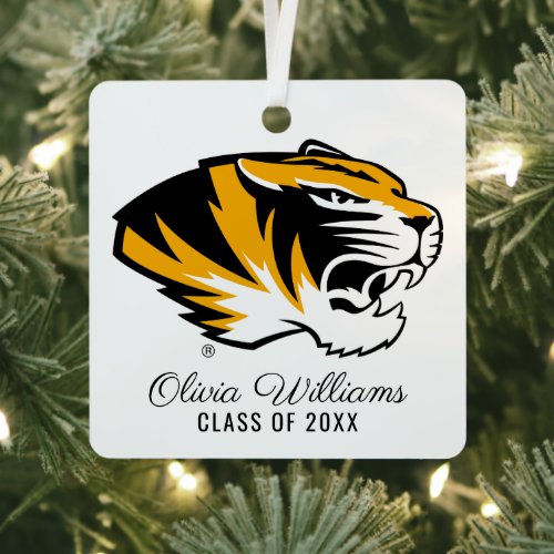 University of Missouri Tiger  Graduation Metal Ornament