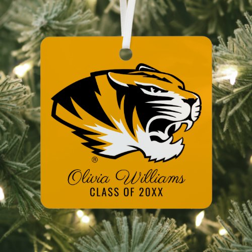 University of Missouri Tiger  Graduation Metal Ornament