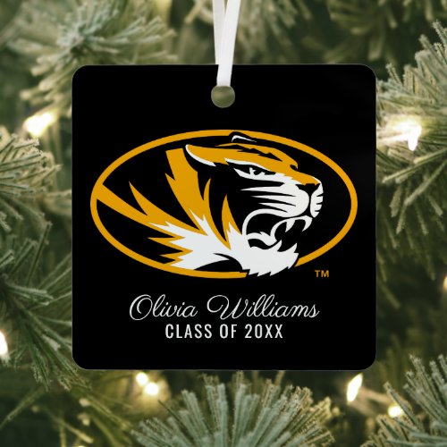 University of Missouri Tiger  Graduation Metal Ornament