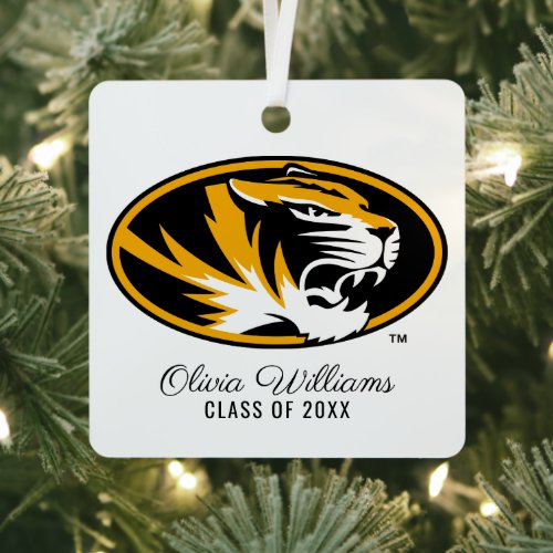 University of Missouri Tiger  Graduation Metal Ornament