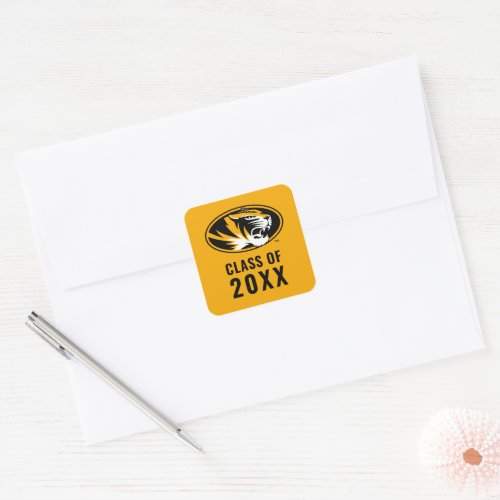 University of Missouri Tiger  Graduation Square Sticker