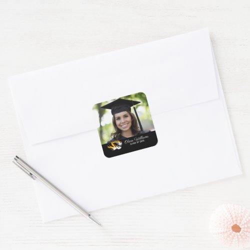 University of Missouri Tiger  Graduation Square Sticker