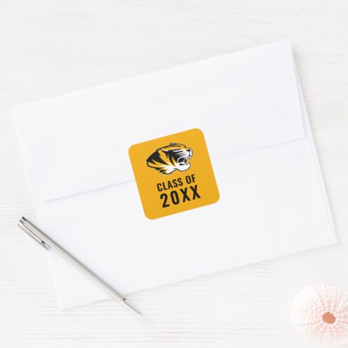 University of Missouri Tiger  Graduation Square Sticker