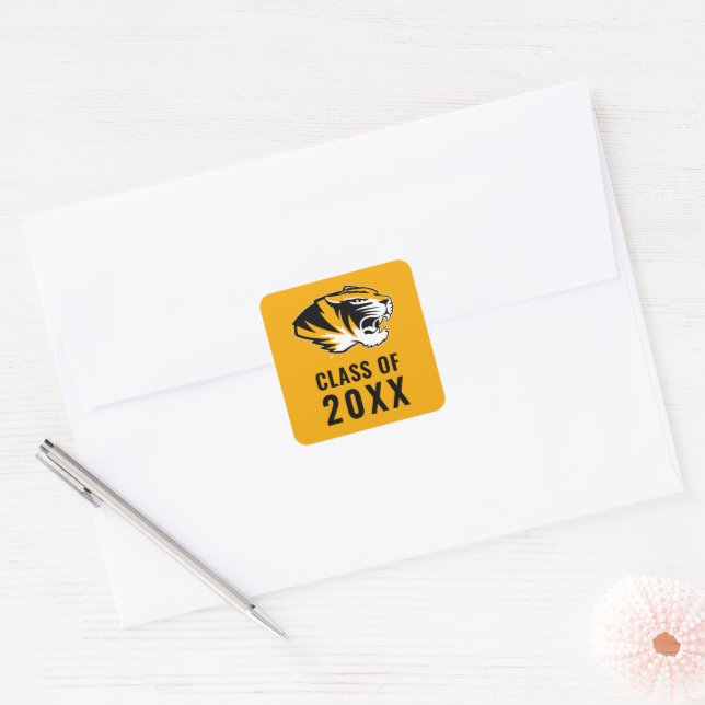 University of Missouri Tiger | Graduation Square Sticker (Envelope)