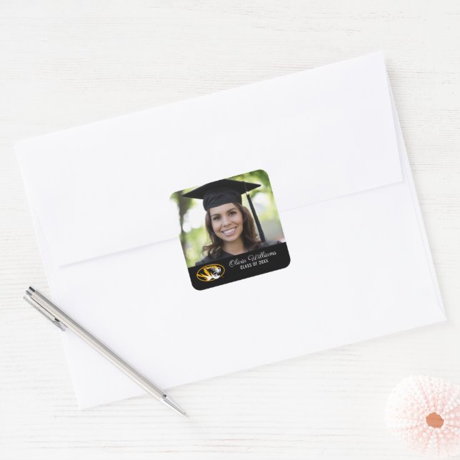 University of Missouri Tiger | Graduation Square Sticker (Envelope)