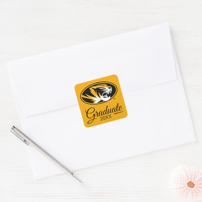 University of Missouri Tiger | Graduation Square Sticker (Envelope)