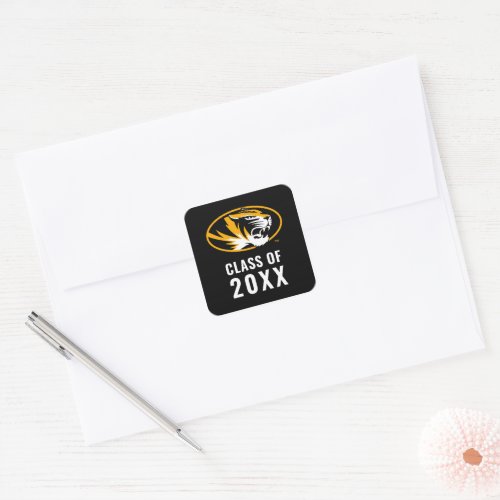 University of Missouri Tiger  Graduation Square Sticker