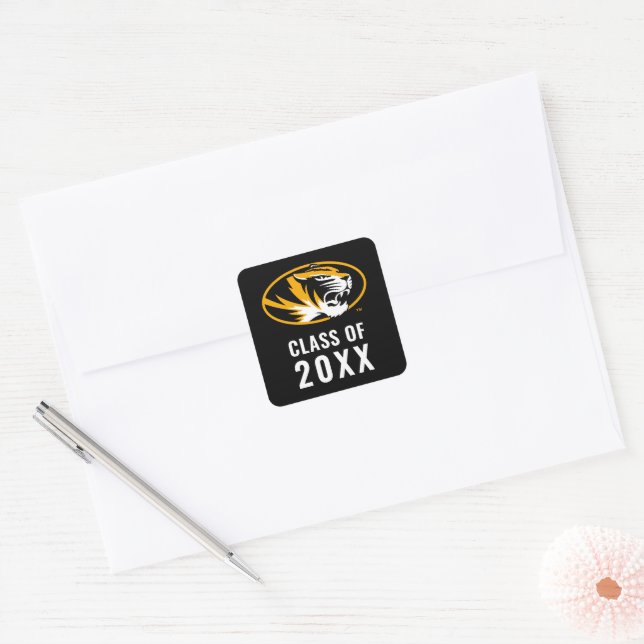 University of Missouri Tiger | Graduation Square Sticker (Envelope)