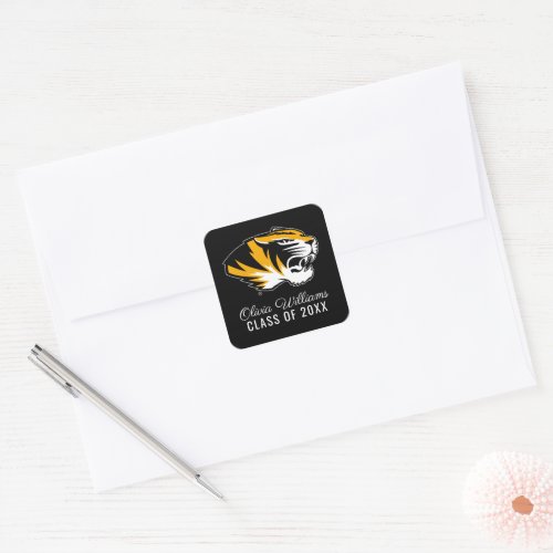 University of Missouri Tiger  Graduation Square Sticker