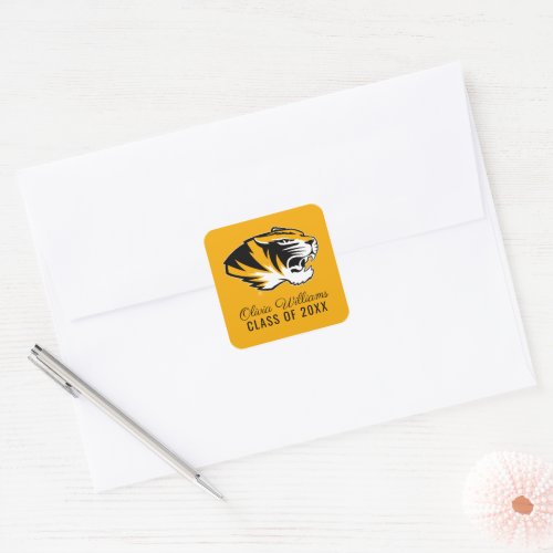 University of Missouri Tiger  Graduation Square Sticker