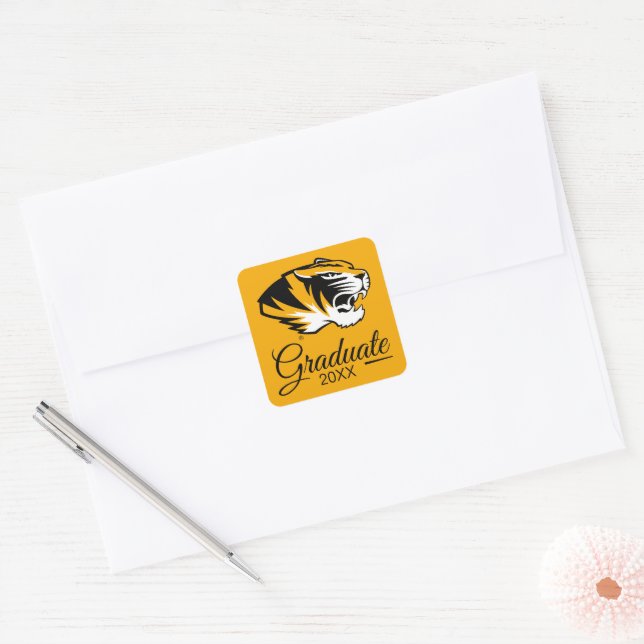 University of Missouri Tiger | Graduation Square Sticker (Envelope)