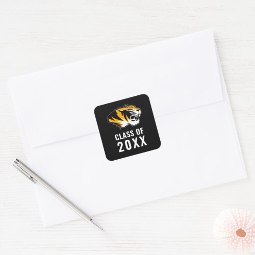 University of Missouri Tiger  Graduation Square Sticker