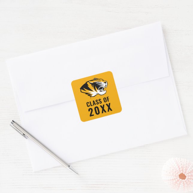 University of Missouri Tiger | Graduation Square Sticker (Envelope)
