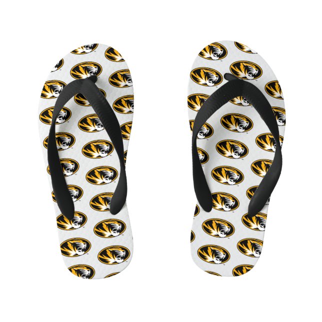 University of Missouri Tiger Kid's Flip Flops (Footbed)