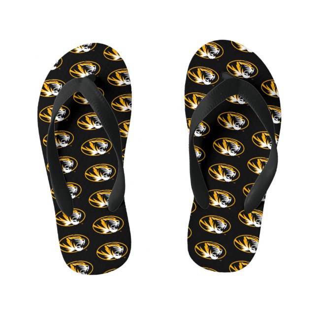 University of Missouri Tiger Kid's Flip Flops (Footbed)