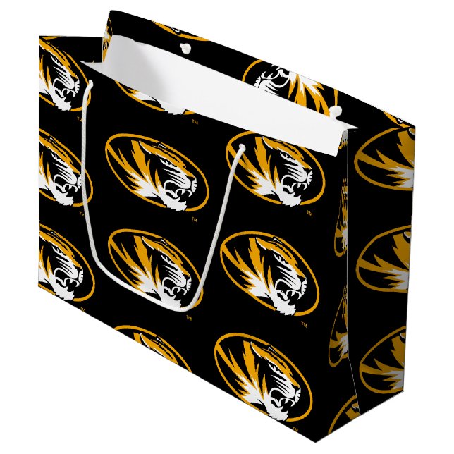 University of Missouri Tiger Large Gift Bag (Front Angled)