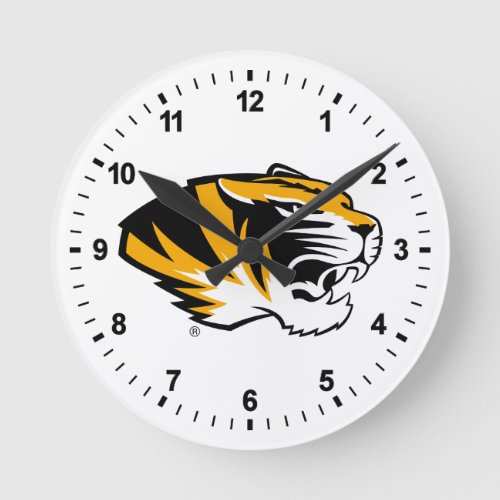 University of Missouri Tiger Round Clock