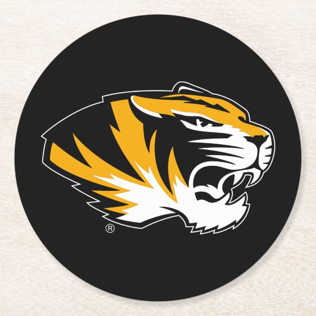 University of Missouri Tiger Round Paper Coaster (Front)