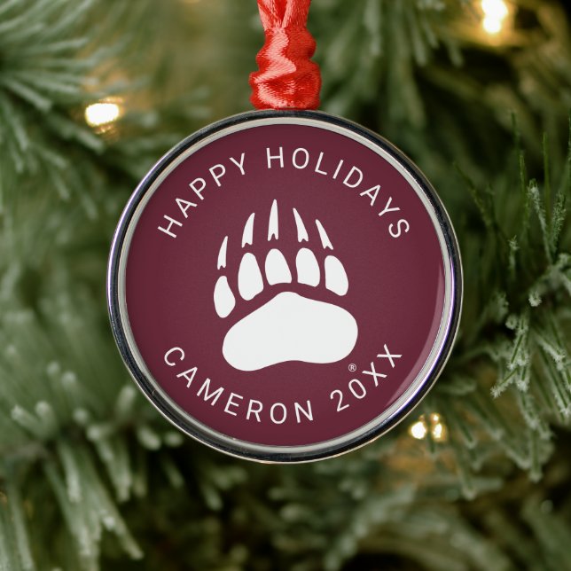 University of Montana Metal Ornament (Tree)