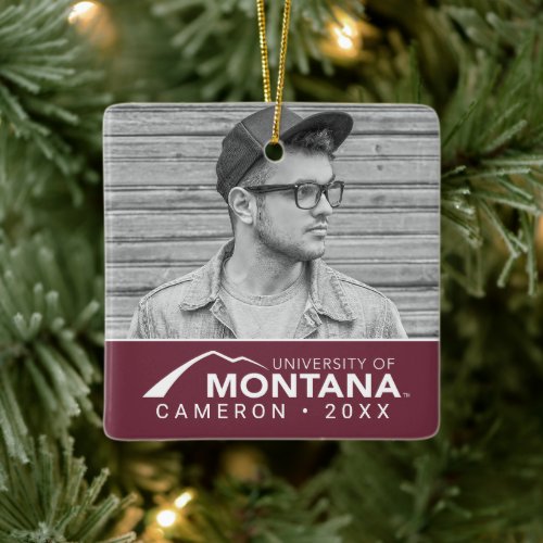 University of Montana  Photo Ceramic Ornament