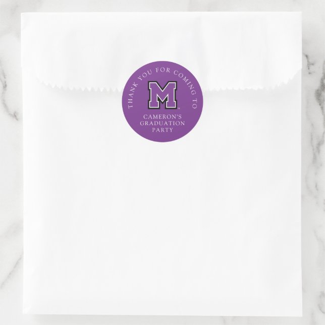 University of Mount Union Graduation Classic Round Sticker (Bag)