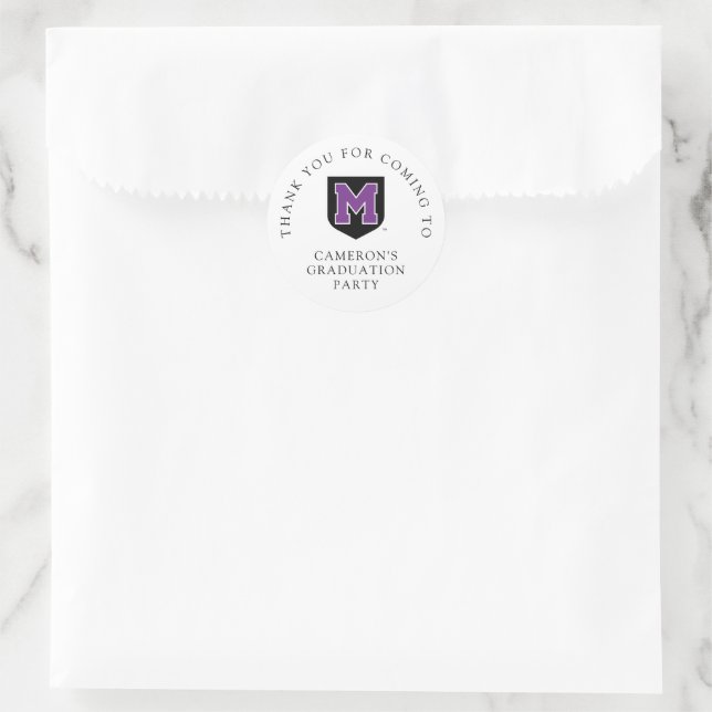 University of Mount Union Graduation Classic Round Sticker (Bag)
