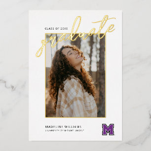 University of Mount Union Graduation Foil Invitation