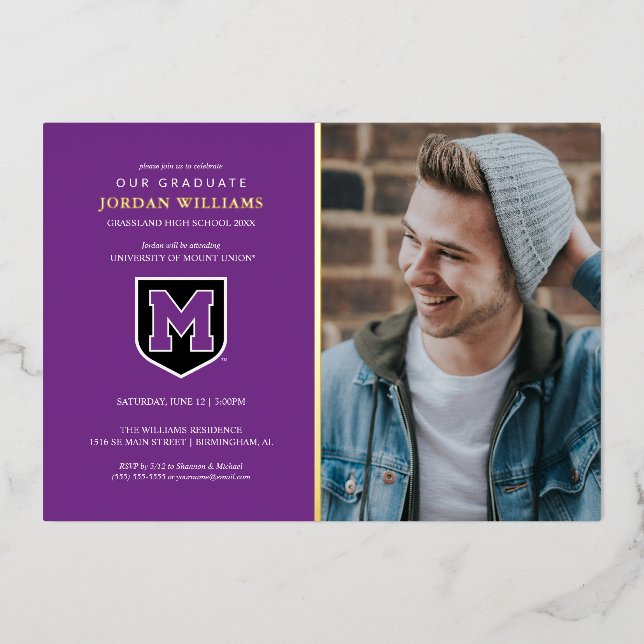 University of Mount Union Graduation Foil Invitation (Front)